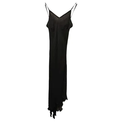Pre-owned Just Cavalli 1990s Vintage Black Long Dress Size S By Roberto Cavalli