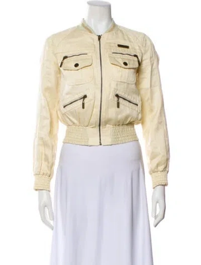 Pre-owned Just Cavalli 2000's Denim Jacket In Neutral