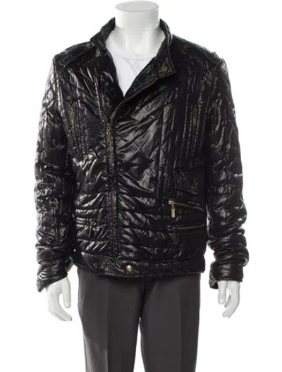Pre-owned Just Cavalli 2009 Moto Jacket In Black
