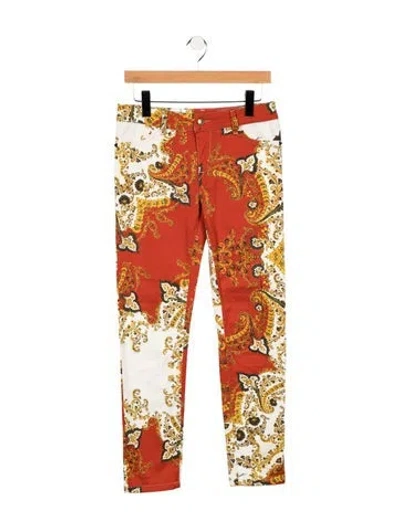 Pre-owned Just Cavalli 2013 Skinny Leg Jeans In Red/white