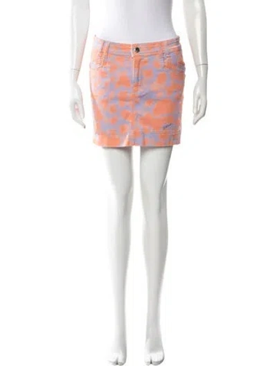 Pre-owned Just Cavalli 2015 Mini Skirt In Orange