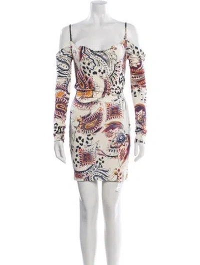 Pre-owned Just Cavalli 2022 Mini Dress In Neutral