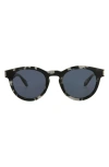 Just Cavalli Round-frame Acetate Sunglasses In Black Havana Blue
