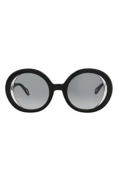 Just Cavalli 51mm Round Sunglasses In Black Black Smoke