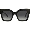 Just Cavalli Square-frame Acetate Sunglasses Woman Sunglasses Black Size 52 Acetate In Black Black Smoke