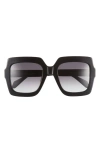 Just Cavalli 53mm Square Sunglasses In Black Black Smoke