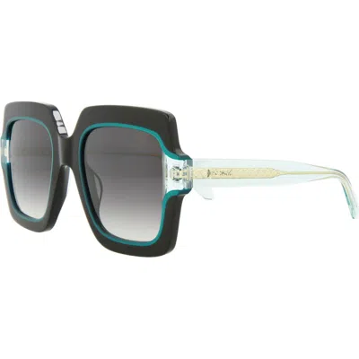 Just Cavalli 53mm Square Sunglasses In Black Green Smoke