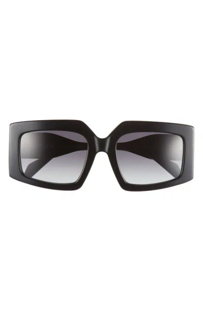Just Cavalli 54mm Square Sunglasses In Black Black Smoke