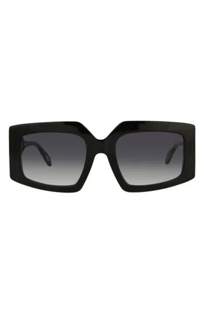 Just Cavalli Square-frame Acetate Sunglasses Woman Sunglasses Black Size 54 Acetate In Black Black Smoke