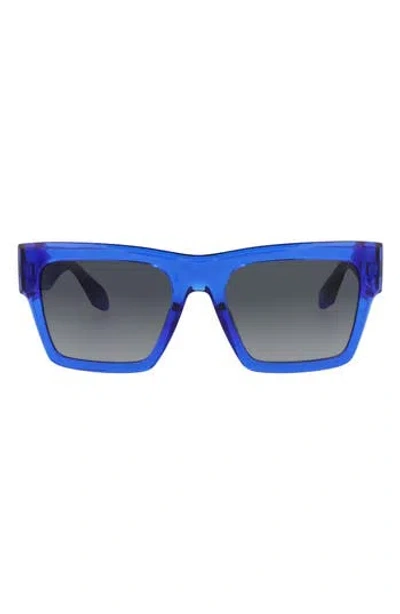 Just Cavalli 54mm Square Sunglasses In Blue Blue Smoke