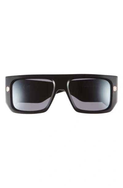 Just Cavalli 56mm Aviator Sunglasses In Black Black Smoke
