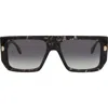 Just Cavalli 56mm Rectangular Sunglasses In Havana Havana Smoke