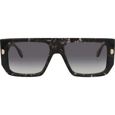 Just Cavalli 56mm Rectangular Sunglasses In Havana Havana Smoke
