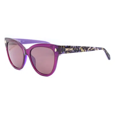 Just Cavalli Brown Acetate Sunglasses In Purple