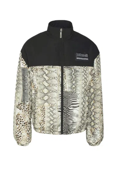 Just Cavalli Animal Patchwork Jacket In Multicolore