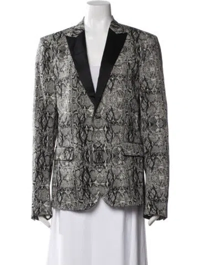 Pre-owned Just Cavalli Animal Print Blazer In Multicolor