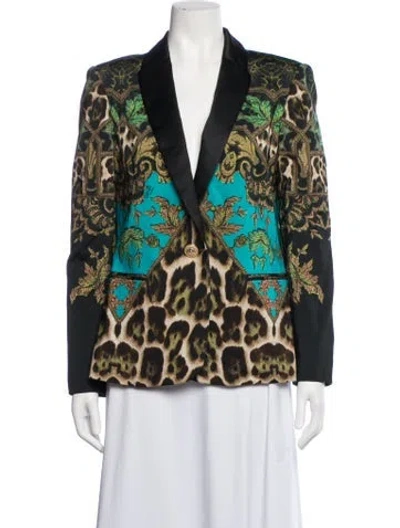 Pre-owned Just Cavalli Animal Print Blazer In Multicolor