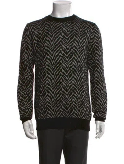 Pre-owned Just Cavalli Animal Print Crew Neck Pullover In Black