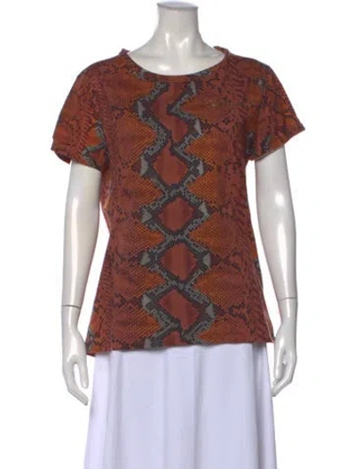Pre-owned Just Cavalli Animal Print Crew Neck T-shirt In Multi