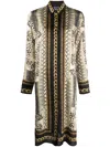 Just Cavalli Kleid Mit Animal-print In Black