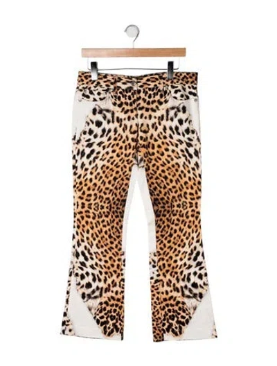 Pre-owned Just Cavalli Animal Print Flared Pants In Multicolor