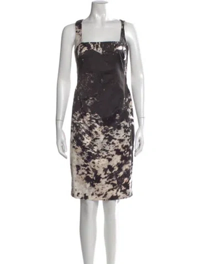 Pre-owned Just Cavalli Animal Print Knee-length Dress In Black