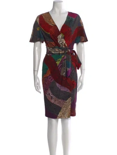 Pre-owned Just Cavalli Animal Print Knee-length Dress In Black