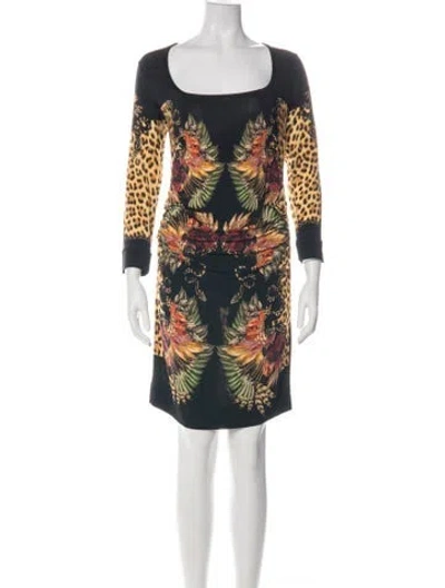 Pre-owned Just Cavalli Animal Print Knee-length Dress In Multi