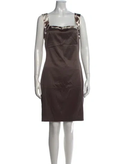 Pre-owned Just Cavalli Animal Print Knee-length Dress W/ Tags In Neutral