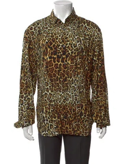 Pre-owned Just Cavalli Animal Print Long Sleeve Shirt In Multi
