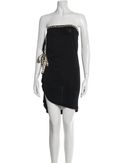 Pre-owned Just Cavalli Animal Print Mini Dress In Blue