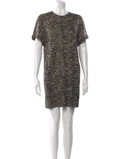 Pre-owned Just Cavalli Animal Print Mini Dress In Multi