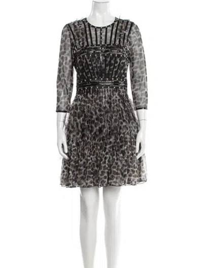 Pre-owned Just Cavalli Animal Print Mini Dress In Multi