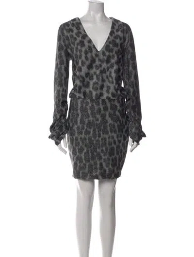Pre-owned Just Cavalli Animal Print Mini Dress In Multi