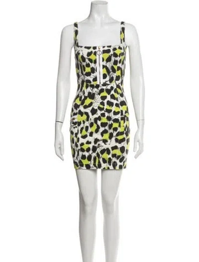Pre-owned Just Cavalli Animal Print Mini Dress In Multicolor