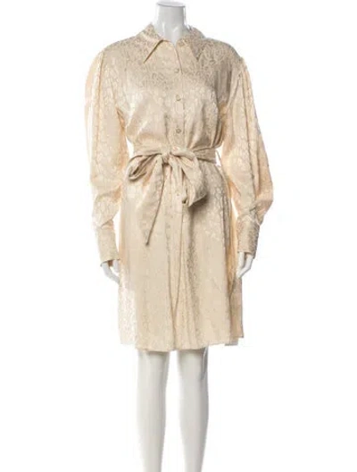 Pre-owned Just Cavalli Animal Print Mini Dress In Neutral