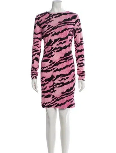 Pre-owned Just Cavalli Animal Print Mini Dress In Pink