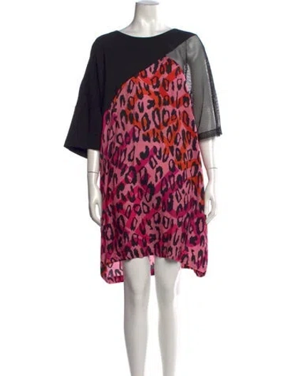 Pre-owned Just Cavalli Animal Print Mini Dress W/ Tags In Multicolor