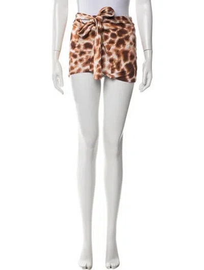 Pre-owned Just Cavalli Animal Print Mini Skirt In Blue