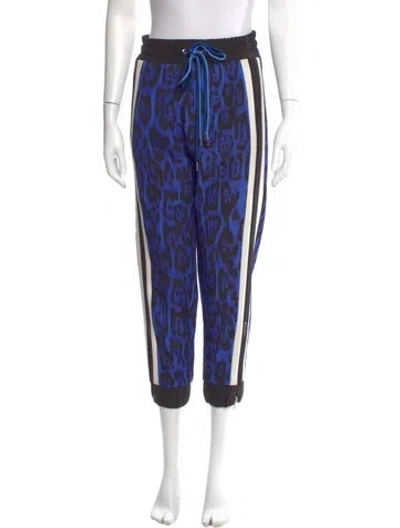 Pre-owned Just Cavalli Animal Print Skinny Leg Pants In Blue