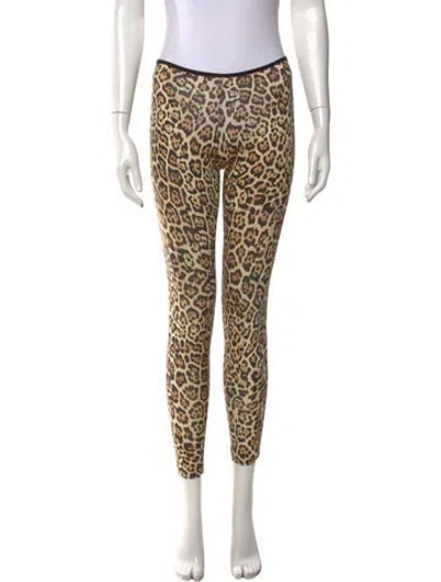 Pre-owned Just Cavalli Animal Print Skinny Leg Pants In Brown