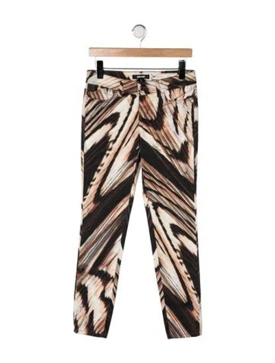 Pre-owned Just Cavalli Animal Print Skinny Leg Pants In Neutral