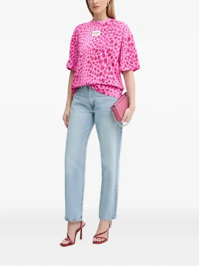 Just Cavalli Animal Print T-shirt In Pink