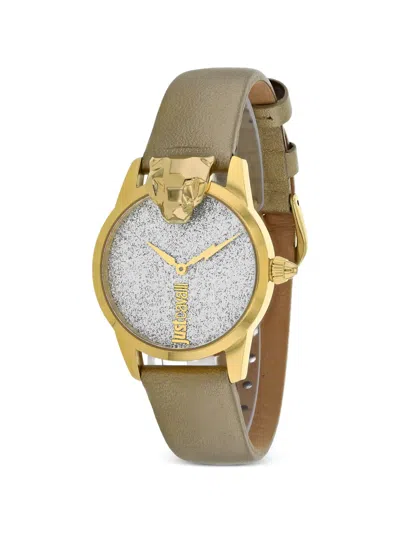 Just Cavalli Animalier 32mm Watch In Green