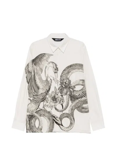 Just Cavalli Animal-print Long-sleeve Shirt In Multi