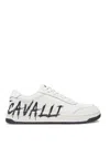 Just Cavalli Low-top Sneakers With Bold Logo Detailing In White
