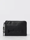 Just Cavalli Logo-plaque Clutch Bag In Black