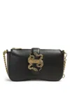 Just Cavalli Iconic Snakes-plaque Tote Bag In Black