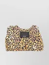 JUST CAVALLI BEACH BAGS WITH ANIMAL PRINT AND CHAIN STRAP