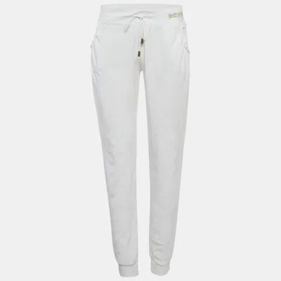 Just Cavalli Beachwear White Terry Joggers